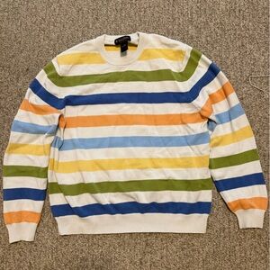 Brooks Brothers Colorful Striped Crewneck Sweater